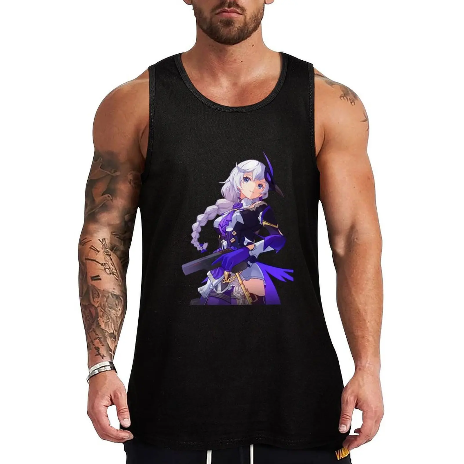 Honkai Impact 3rd Kallen Kaslana Sixth Serenade Tank Top Utility Tank Top Roupa de trabalho casual sem mangas