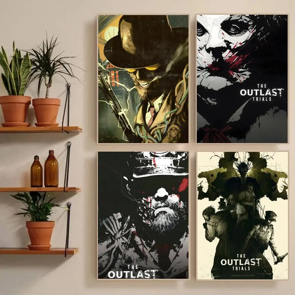 The O-OutlastS Trials Poster Waterproof Wall Art Sticker For Bar Living Room Vintage Room Decor High Quality Print Gift