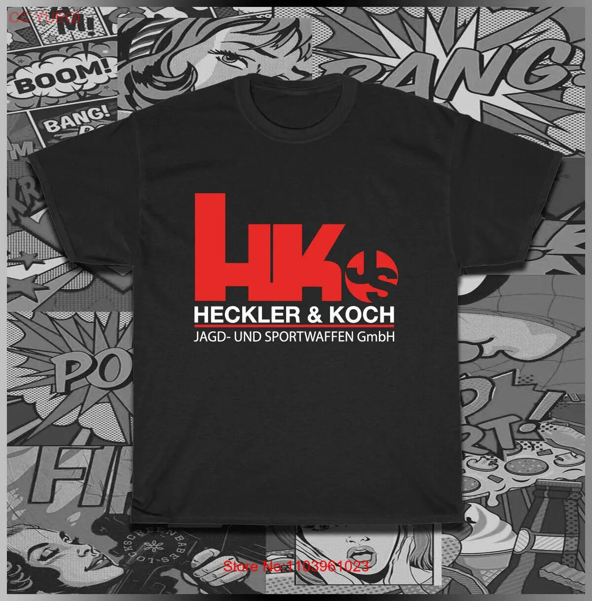 HKJS Heckler & Koch Men's T-Shirt American Size S-5XL T-Shirt