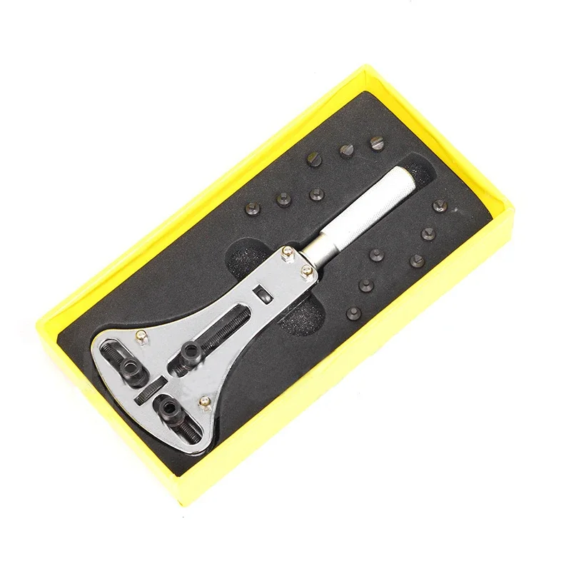 

С коробкой 55 мм, наборы инструментов для ремонта часов, открывалка для задней крышки часов, регулируемый винт, инструмент для снятия задней крышки, инструмент для ремонта, открывалка для задней крышки часов