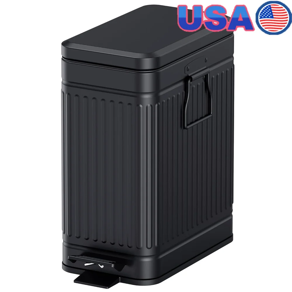 

Бесконтактный мусорный бак из нержавеющей стали, 10 л, мягкое закрытие, контроль запаха, мусорное ведро для ванной комнаты, офиса, использования в помещении