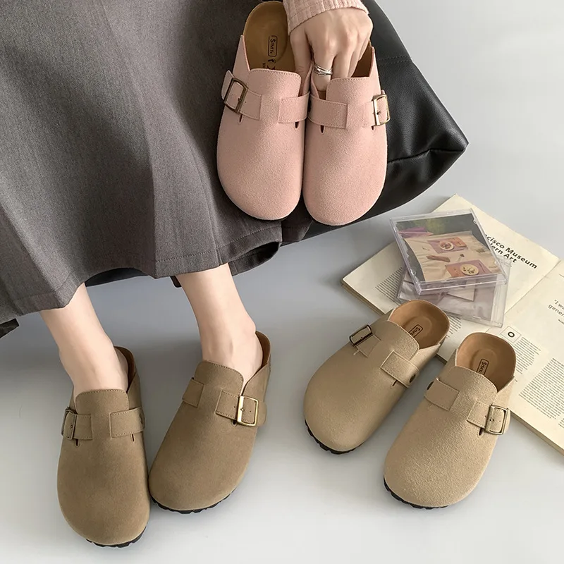 

Casual Versatile Height Increase Simple Retro Platform Women’s Shoes Women's 2024 New Lightweight Bag Head Slippers