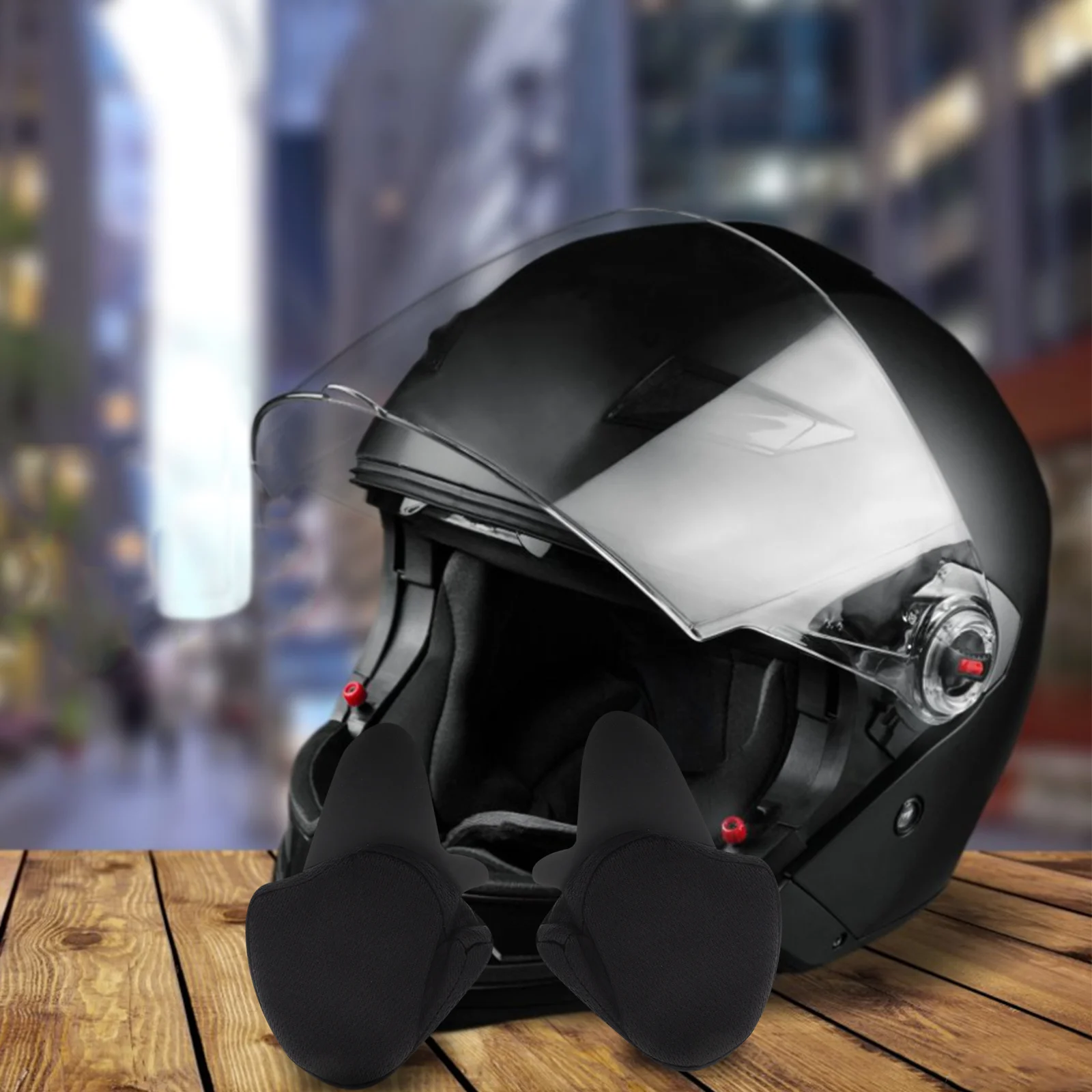 

2 шт. защита ушей мотоцикла, простая установка, наушники с полным покрытием для езды на велосипеде и езды на велосипеде, полунаушники