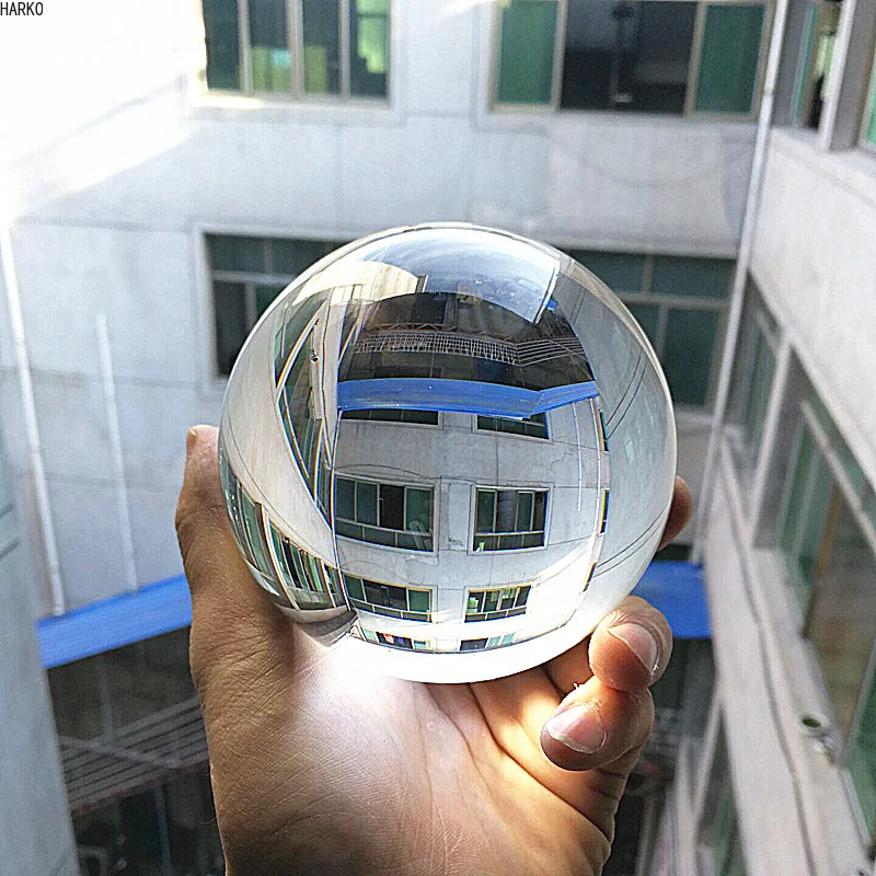 Transparent Crystal Ball Photosphere Photography Props Crystal Ball Lucky Handmade Glass Feng Shui Ornaments Tabletop Crafts