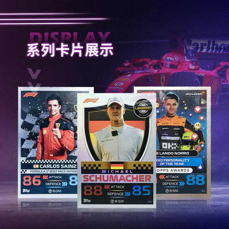 2023 Topps Turbo Attax Formula 1 F1 Racing Card Hobby Genuine Trading Cards Game Toy Holiday Birthday Gifts for Boys Girls