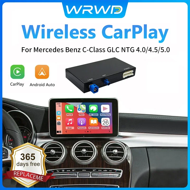 CarPlay for Mercedes Benz 4.0/4.5/5.0 A CLA GLA W176 C-Class W205 GLC 2015-2018 with Android Auto Mirror Link AirPlay Car Play