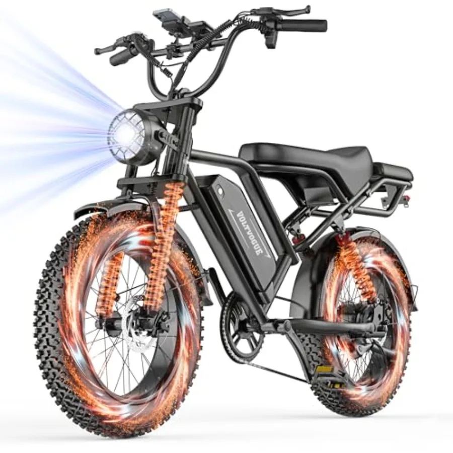 

Electric ebike for off-road use Aluminum alloy frame Black Full suspension, 1500W motor, 31MPH top speed, 40-70 miles range, re