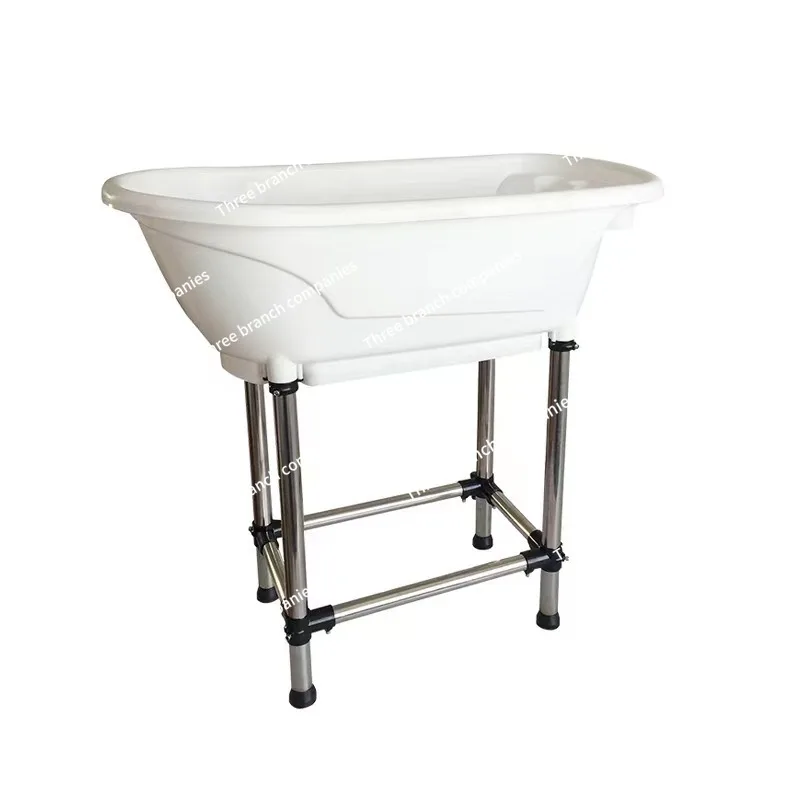 Pet Bathtub Large Pet Products Non-slip Bath Tub for Dog and Cat Not Bend Over with High Stainless Steel Legs