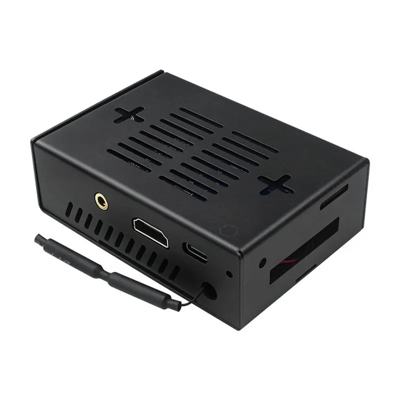 FULL-For Orangepi 4PRO Metal Enclosure Fan Active Cooling Exp Bd Antenna