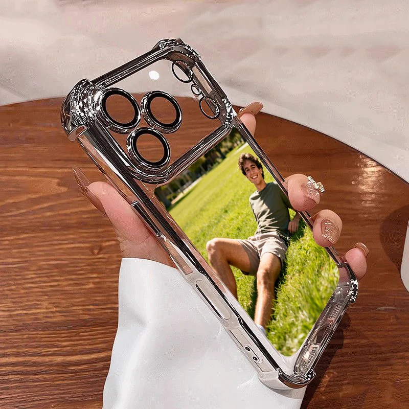 DIY Customized Photo Electroplated Shockproof Mobile Phone Case for iPhone 17 16 16e 15 14 13 12 11 Pro Max Air Plus Back Cover view 5