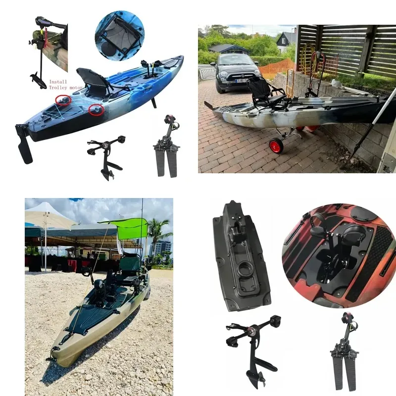 Single Pedal Electric Motor Fishing Motor Eléctrico Para Kayak Sit-on-top Touring HDPE Plastic Single Seat Fishing 12 FT