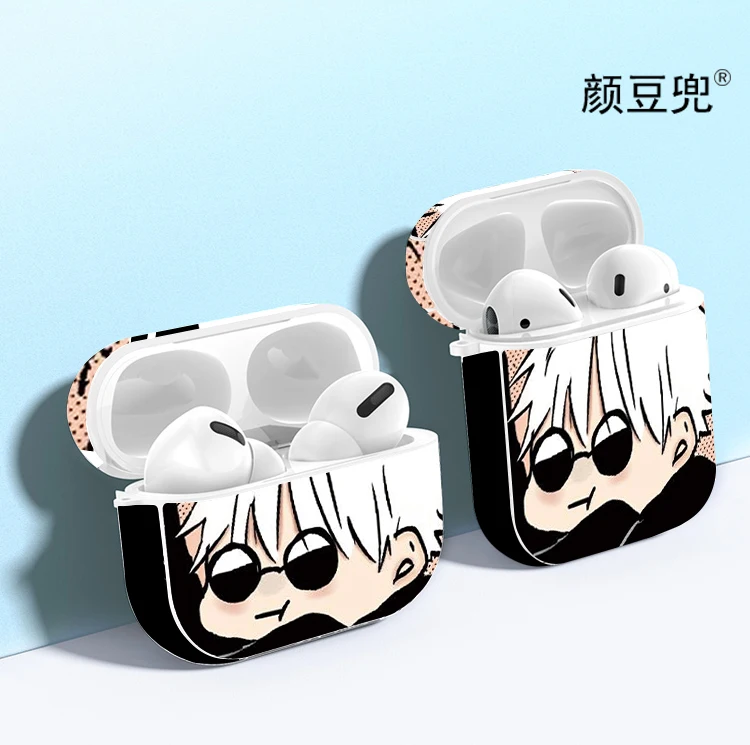 Satoru Gojo Anime Jujutsu Kaisen Cute For AirPods 2 1 Earphone Cases Black Silicone Protective Cover For AirPods Pro 2 AirPods3