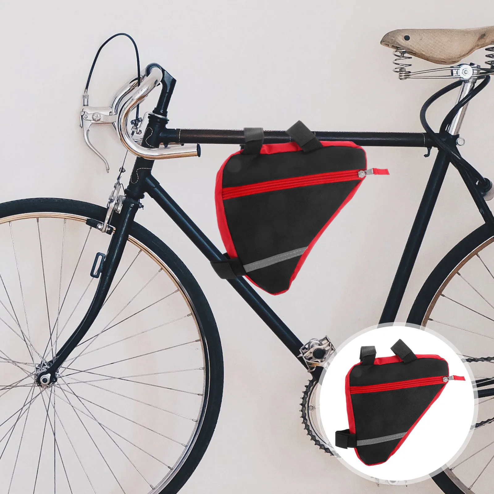 

Streamlined Shape MTB Seatpost Bag Orange Bicycle Top Tube Pack Cycling Accessories