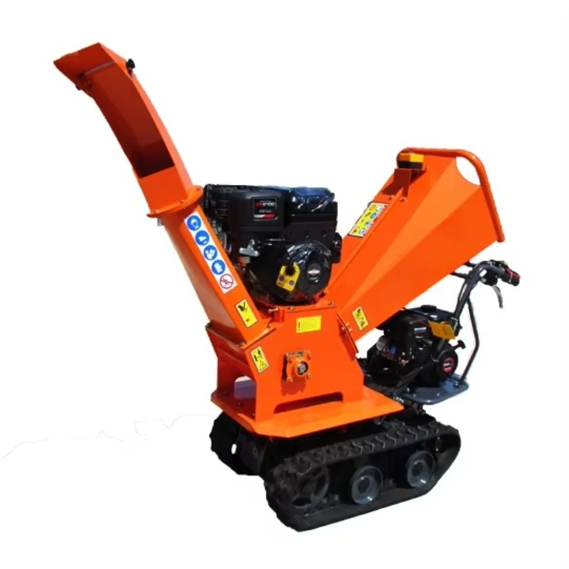 Heavy Tracked Wood Chipper Machine Tree Shredder with 220V Engine Motor Bearing for New and Farm Wood Crusher Industries view 5