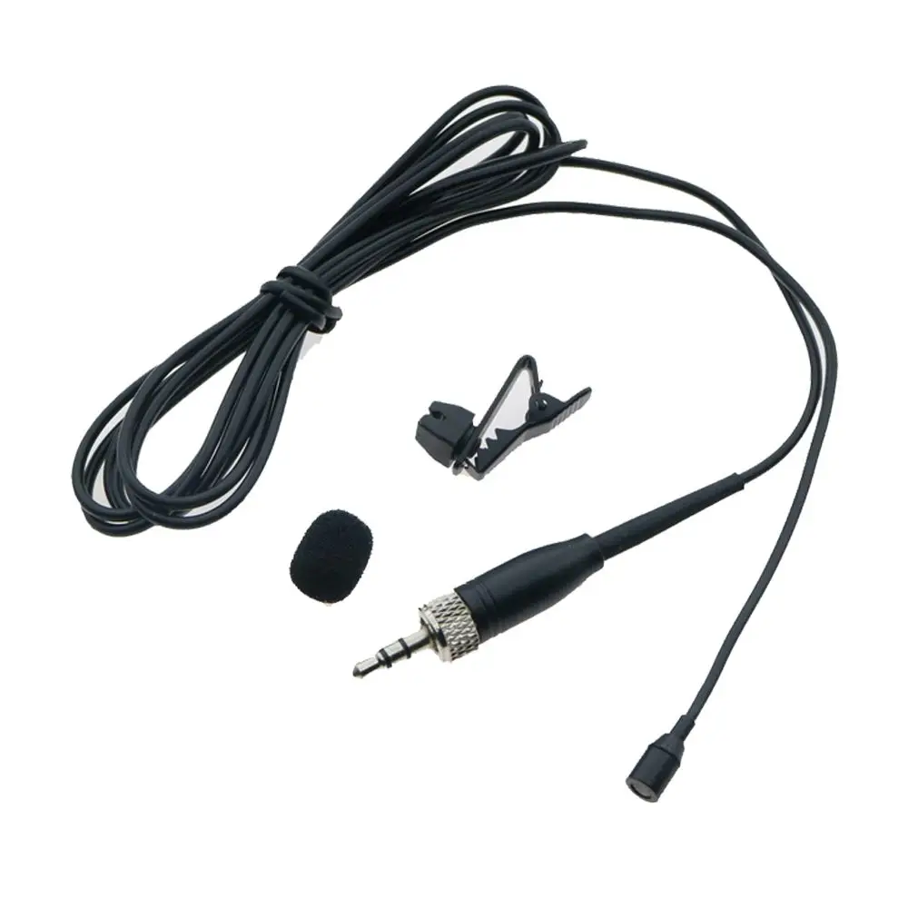 Black Mini Lavalier Lapel Wireless Microphone For Sennheiser Shure TA4F XLR AKG 3Pin MiPro 3.5mm Jack Teaching Church Karaoke