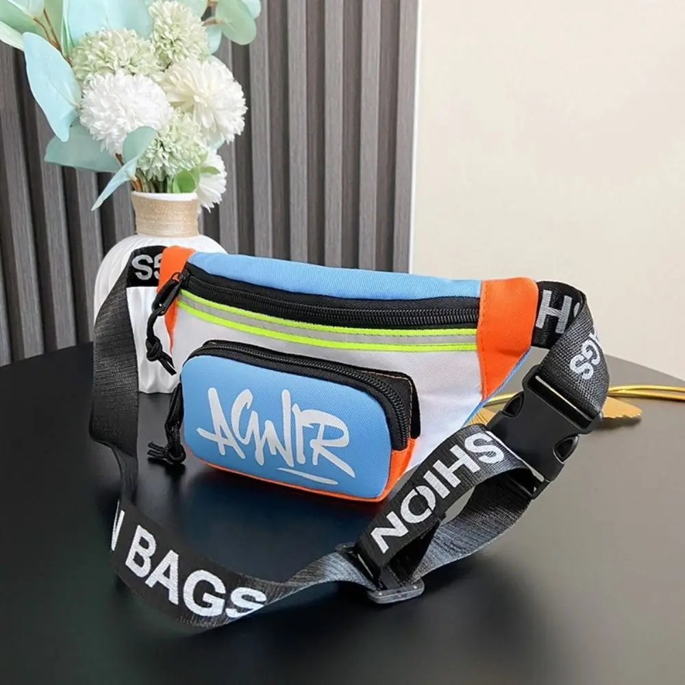 New Baby Mini Waist Bags Oxford Cute Letter Girls Boys Banana Bag Fashion Fanny Pack Kids Shoulder Crossbody Chest Belt Bags