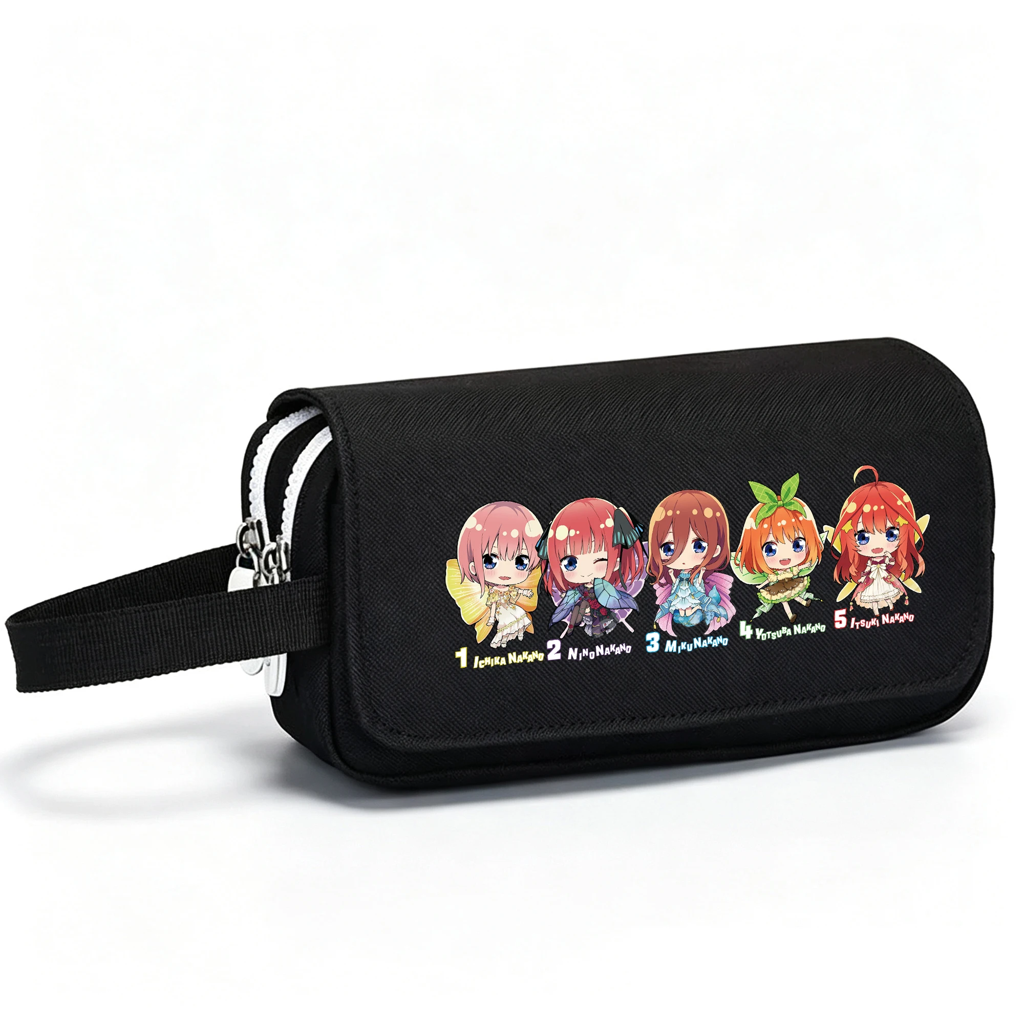 Anime The Quintessential Quintuplet Cartoon Design Oxford Storage Pencil Bags School Stationery Case Girls Makeup Cosmetic Bag