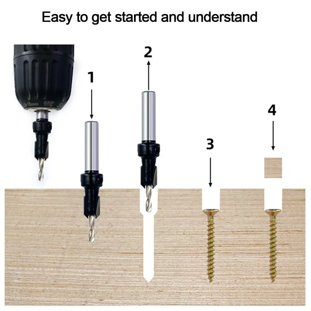 Hout Metaal Gatensnijder Gatopener Houtfrees Boren Gereedschap Ronde Schacht Verzinkboor Boor Boor Houtbewerking