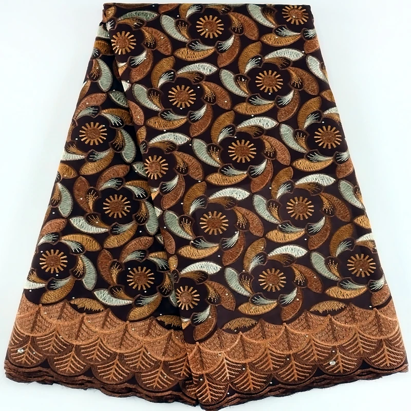 

New Arrival Original Austria Cotton Holes Lace Fabric 2023 Hight Qualiy African Voile Embroidery Lace Fabric For Bridal Dresses