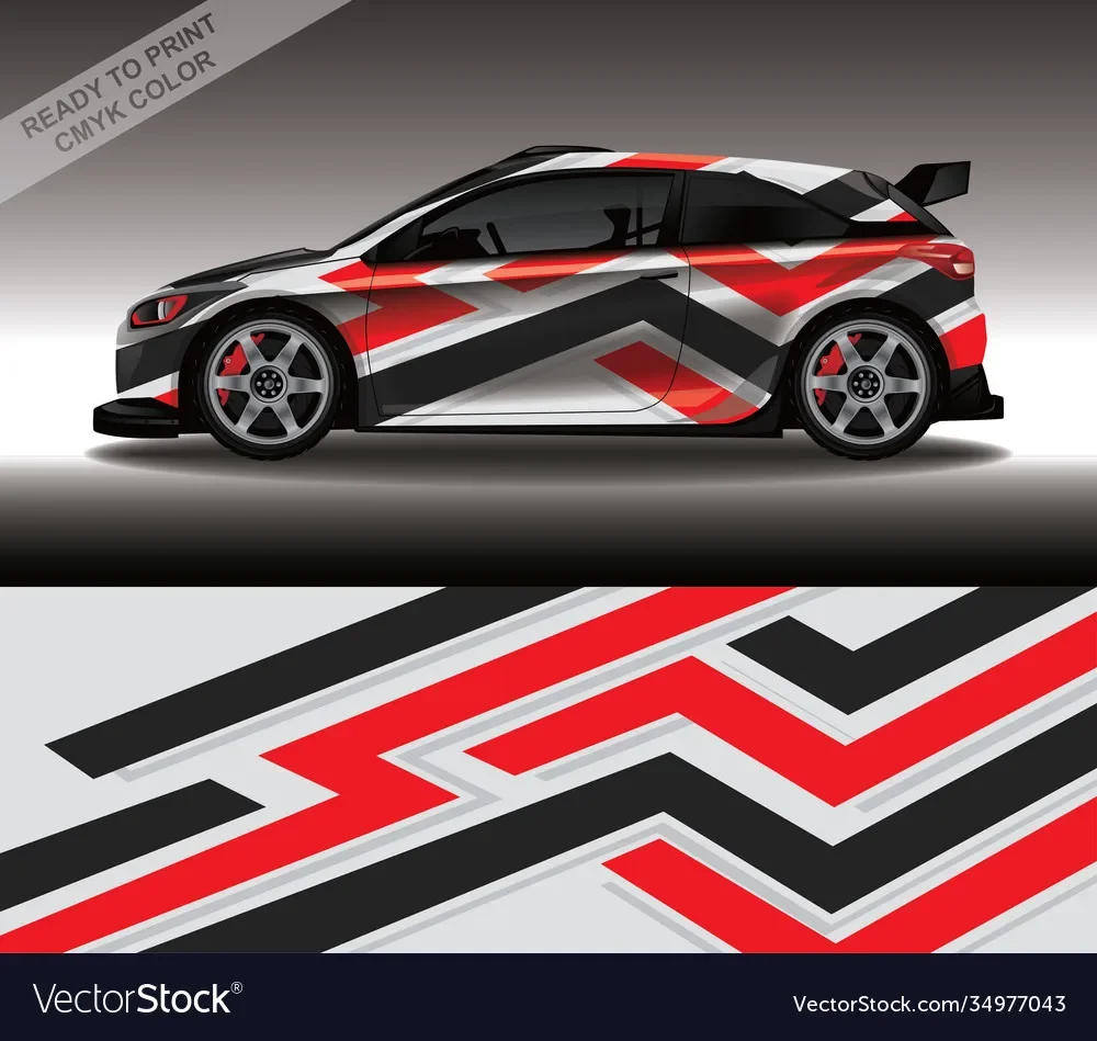 Stripe Racing Car Decal Car Graphic Decal Full Body Racing Vinyl Wrap Car Full Wrap Sticker Decorative Length 400cm Width 58cm