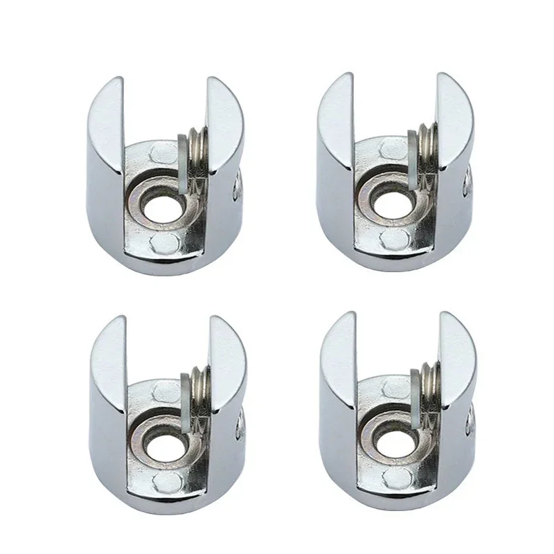 4pcs/lot Glass Clamp Glass Plated Brackets Zinc Alloy Chrome Finish Shelf Holder Support Brackets Clamps