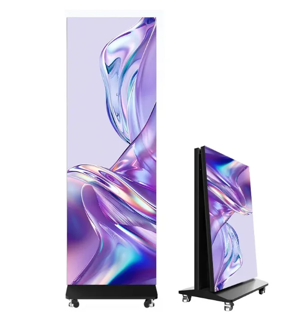 

P1.8 P2.5 Aluminum Custom Advertising Stand Screen Poster Control Portable Foldable LED Poster Display