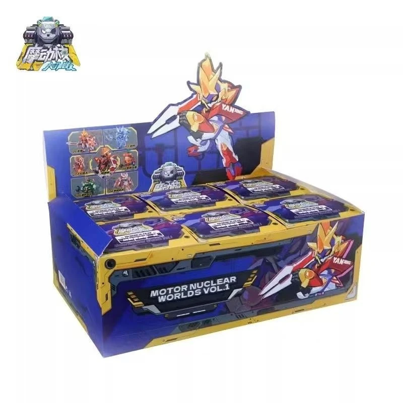 Figura de anime NUCLEAR de MOTOR en stock, conjunto de batalla Nuclear Mecha misteriosa, caja ciega, serie aleatoria, juguetes de regalo de 6 piezas