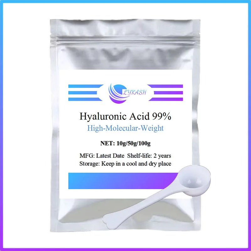 99% High-Molecular-Weight Low-Molecular-Weight Hyaluronic Acid Powder,Moisturizing/Antiaging/Anti Wrinkle