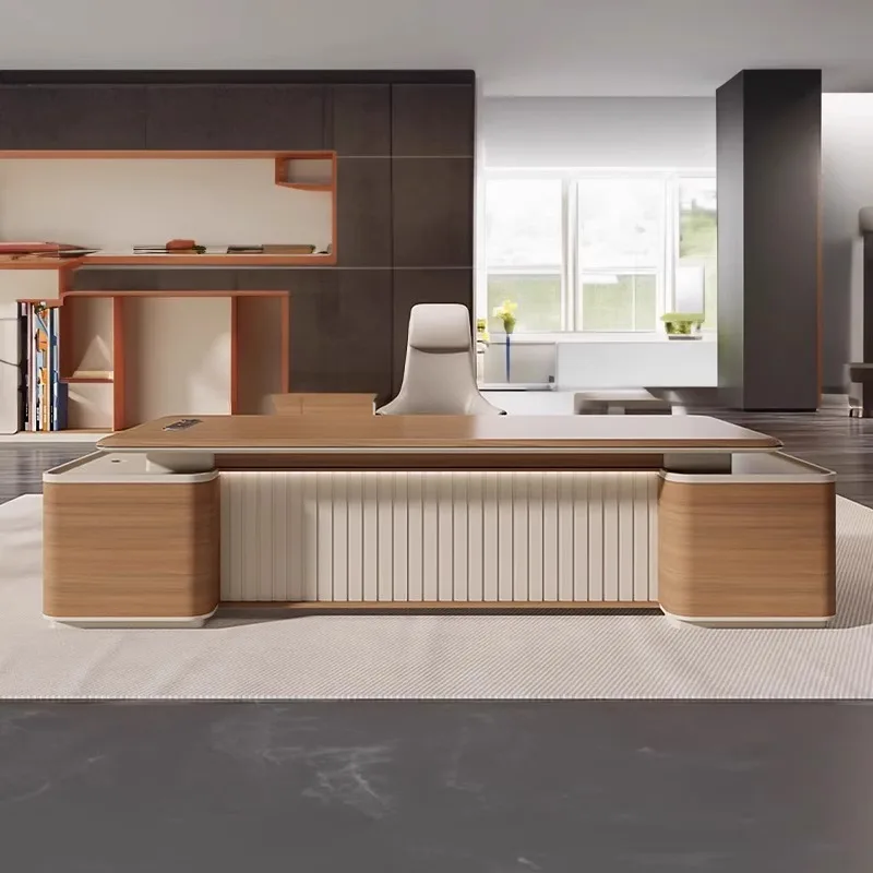 

Boss Table, Desk, Light Luxury, Senior Sense, President Table, Desk Manager, Supervisor Desk And Chair Combination, Office Table
