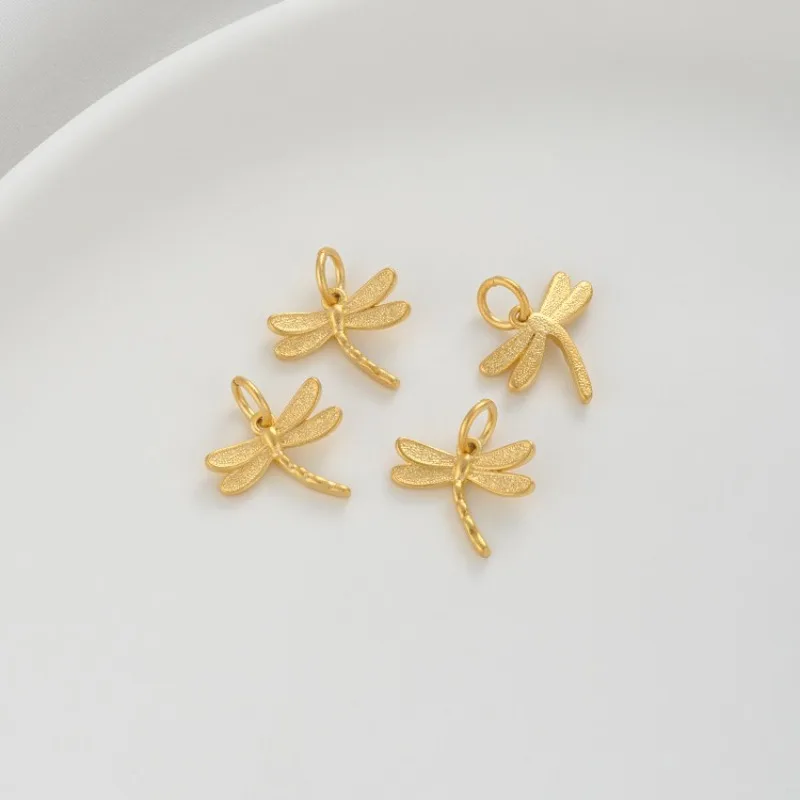 Sand Gold Fortune Character Safety Lock Charm Plum Blossom Pendant for DIY Handmade Bracelet Jewelry Making