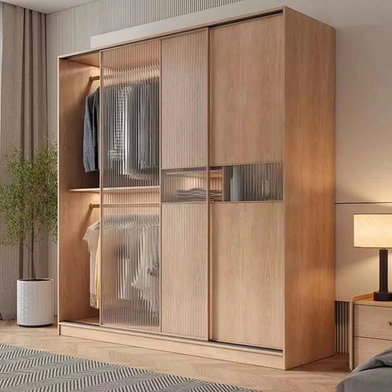 

Wood Hanging Clothes Wardrobes Glass Customized Organizer Storage Wardrobe Closet Multiple Purpose Armario Resina Furniture Home