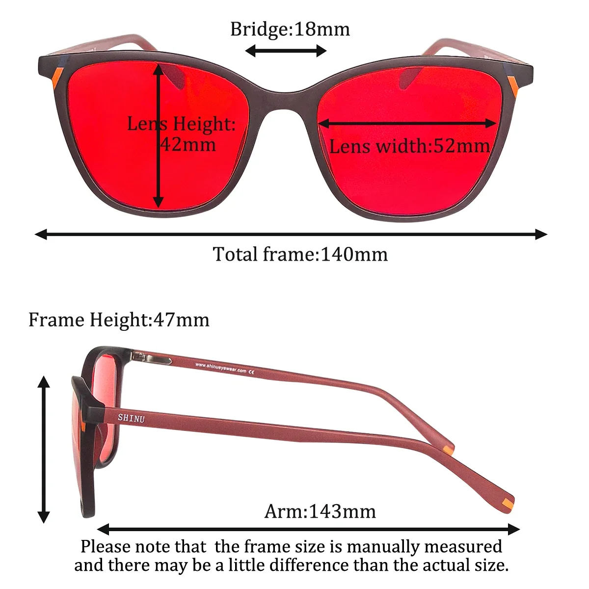 Butter Sleep Glasses Blue Light Blocking Men Red Lenses, Orange Lense for long time work Eliminate Eye Strain Computer Glasses
