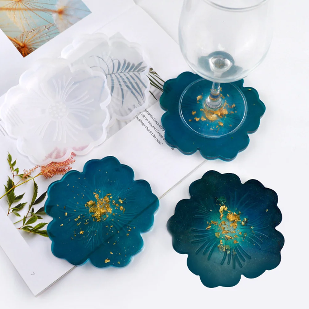 

3 Pcs Crystal Epoxy Mold Making Indoor Molds for Crafts Coaster Flower Diy Plant