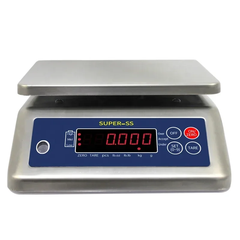 Electronic IP68 Fish Scale Super Stainless Steel Digital Waterproof Weighing Scale 3kg 6kg 15kg 30kg