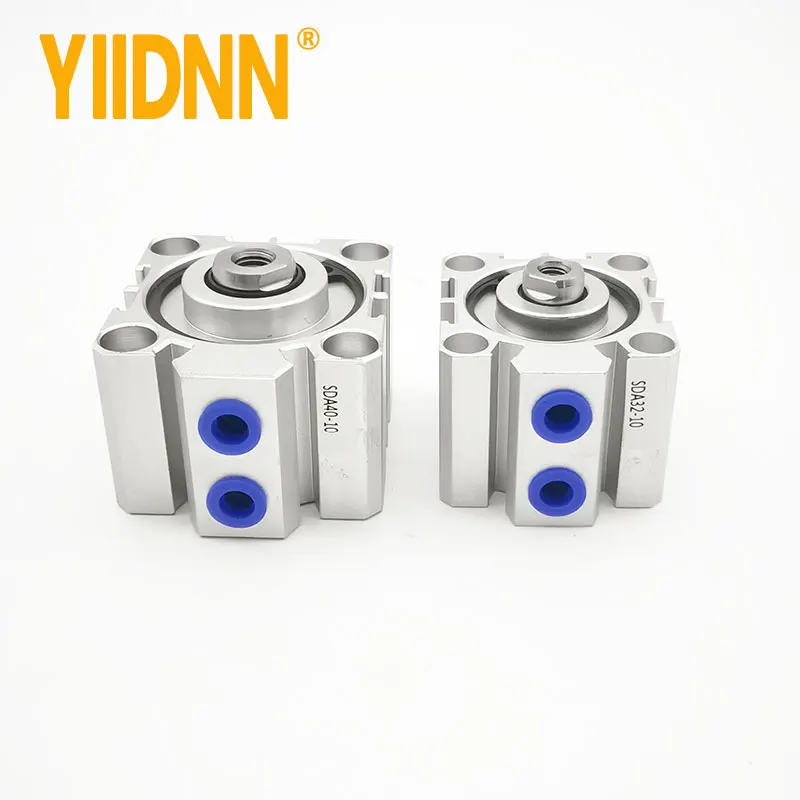 Air Thin SDA Series Pneumatic Compact Airtac Type 16 20 25 32 40 50 63 mm Bore to 5 10 15 20 25 30 35 40 45 50 mm Stroke Cylinde