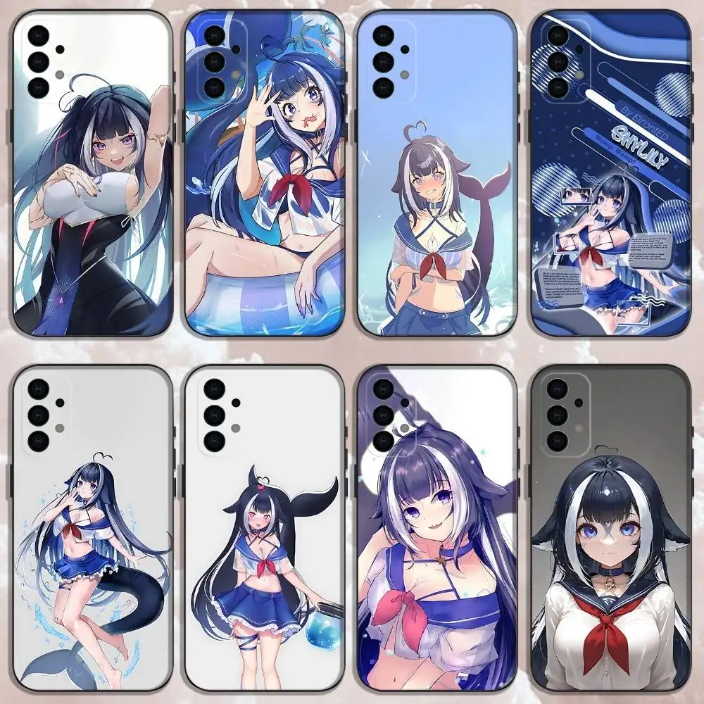 

S-Shylily Vshojo Vtuber Phone Case For Samsung Galaxy A13,A21s,A22,A31,A32,A52,A53,A71,A80,Soft Black Shell