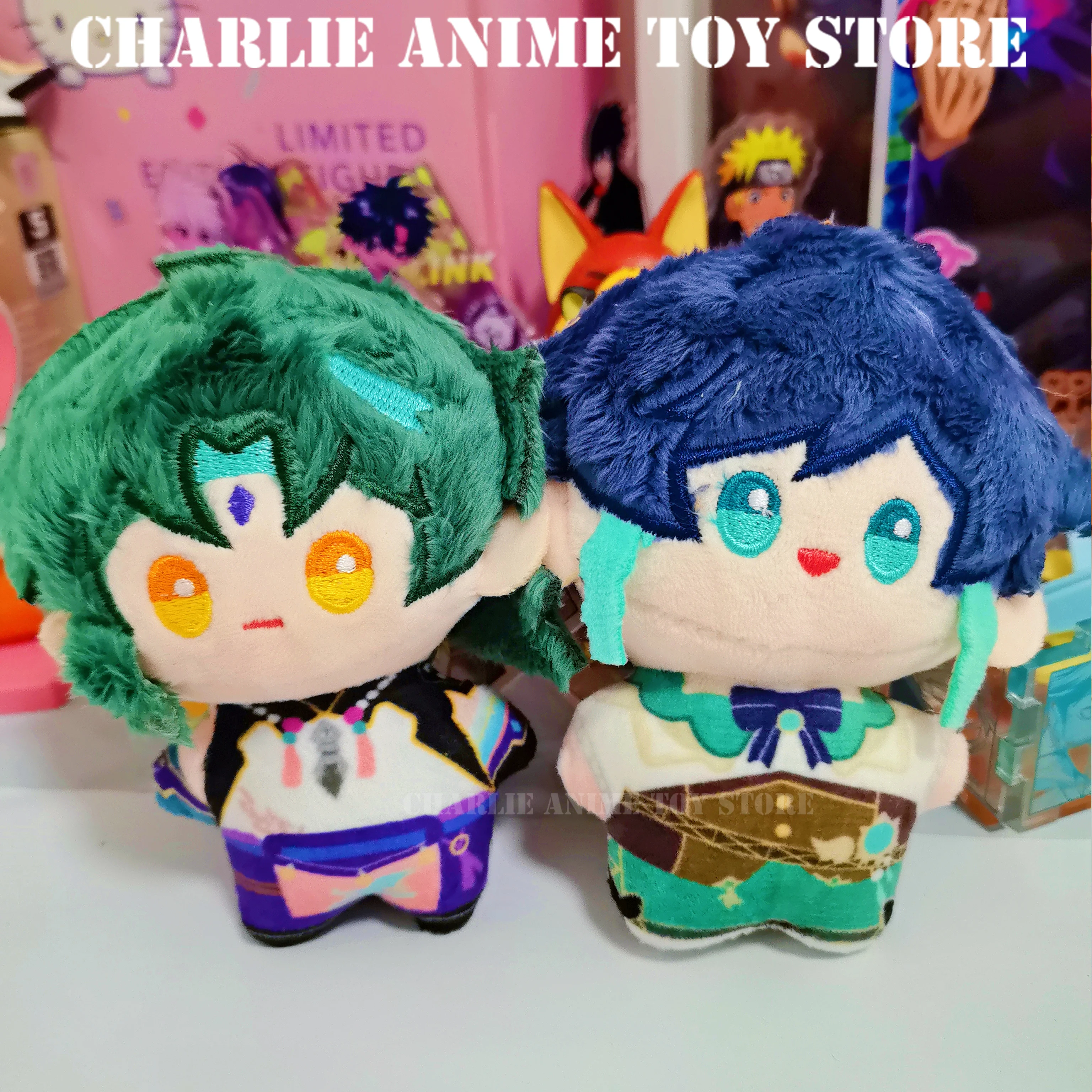 Neue Genshin Impact Plüsch Anhänger Kawaii Wanderer Ganyu Plüsch Puppe 10CM Cosplay Prop Rucksack Dekoration Fan Geschenke