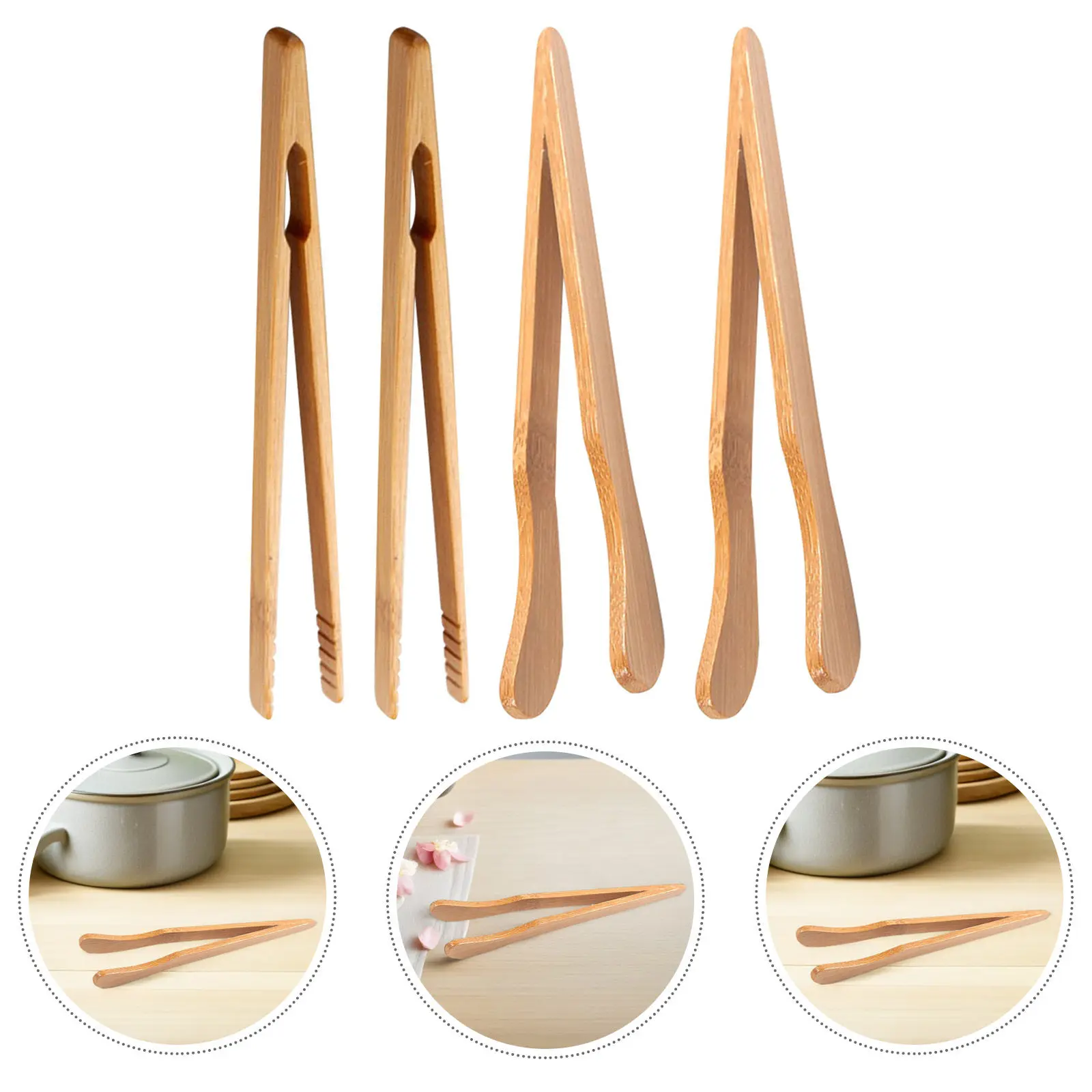 4Pcs Tea Clip Set Heat-Resistant Cup Clips Portable Kitchen Bakery Clamp Toast Tongs Food Clamp Bbq Toast Clamps for Home