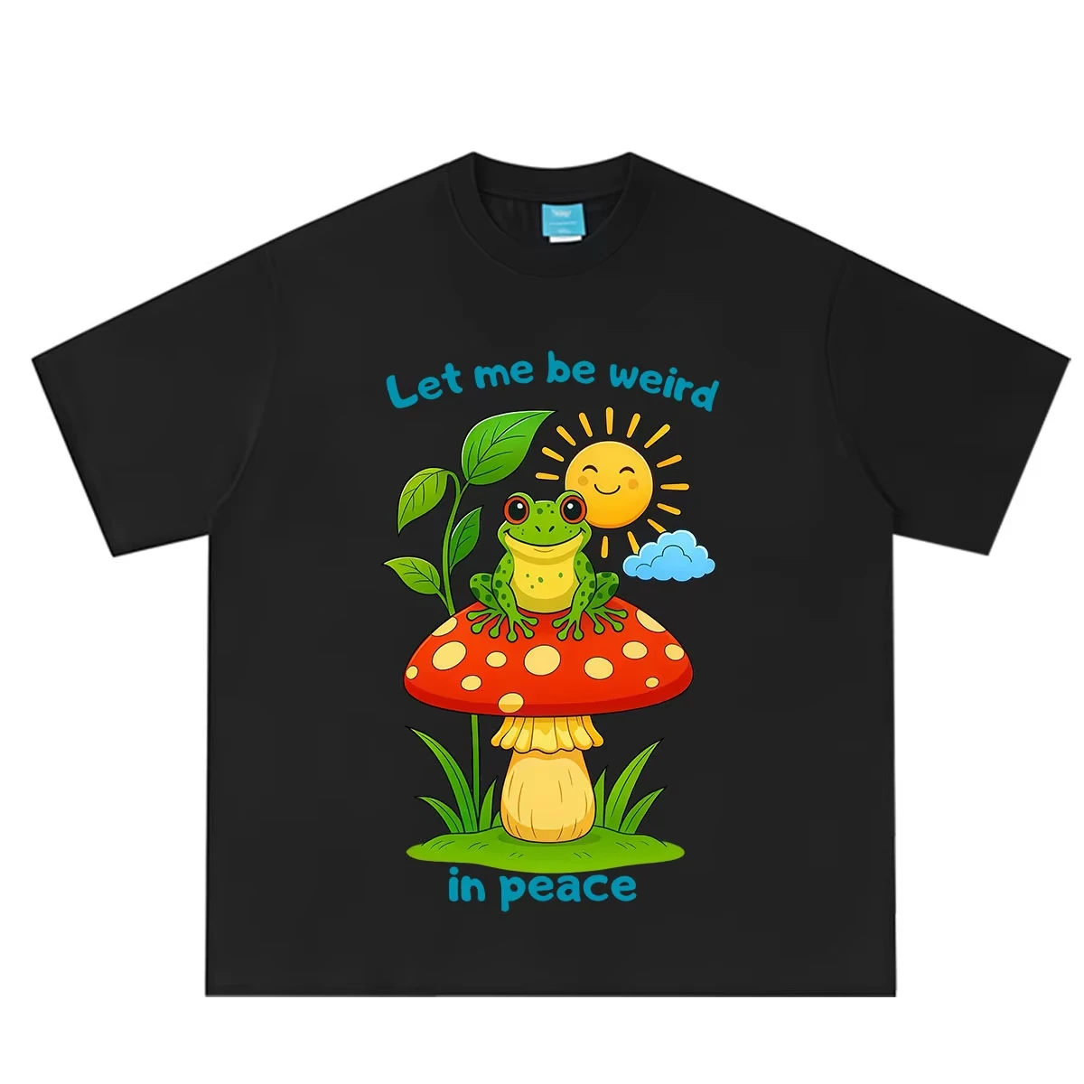 Let Me Be Weird Frog Funny Meme T-shirt Men Women Hip-hop T-shirt Summer Short-sleeved Loose Casual Cotton Oversized T-shirts