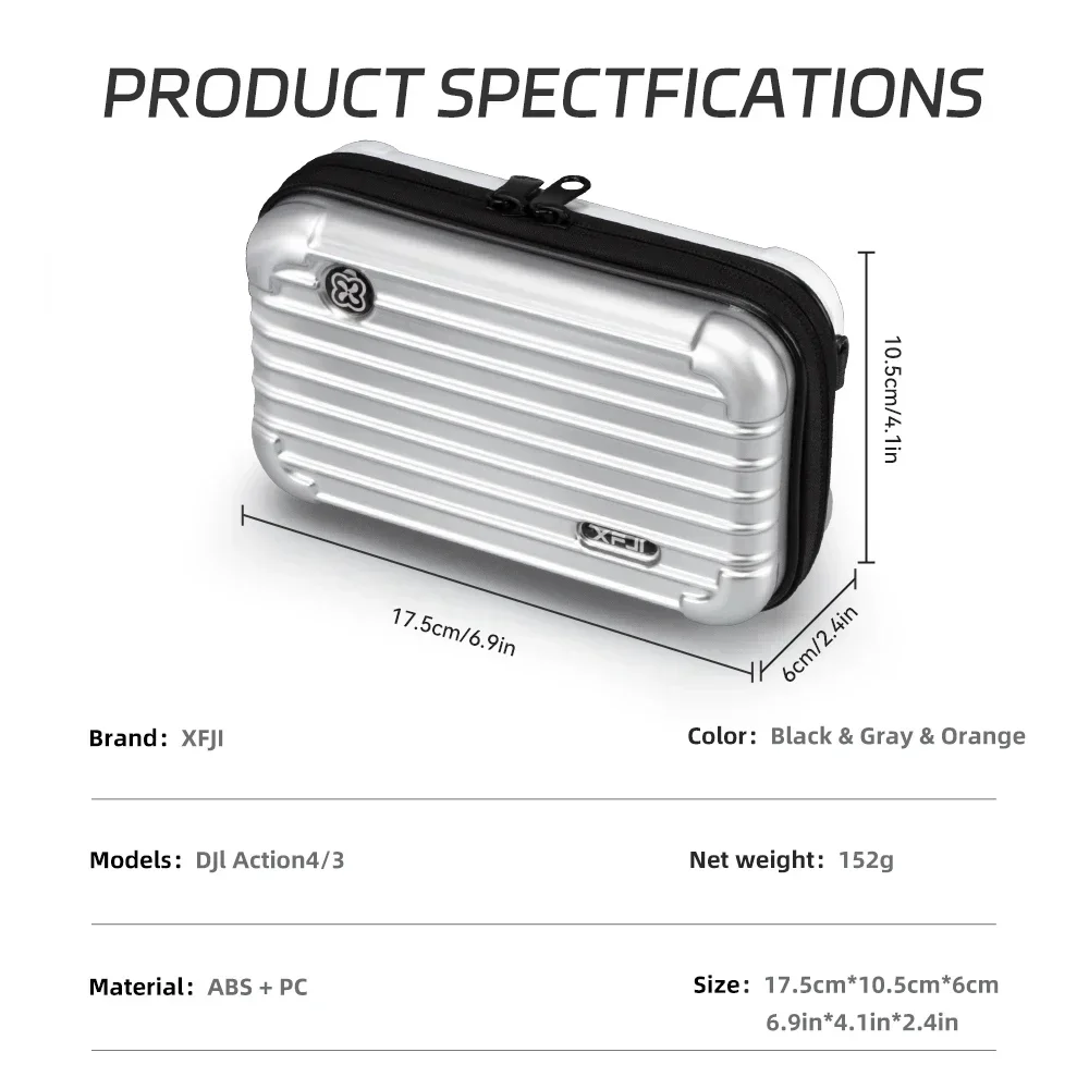 For DJI Osmo Action 4 3 Storage Bag Case Portable Mini Hard Shell Handbag Waterproof Protective Case Sports Camera Accessories