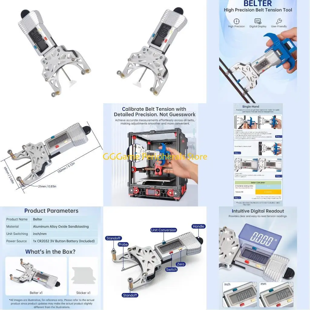 

U55B Belt Tension Calibration Tool with Digital Readout for Precise Adjustments