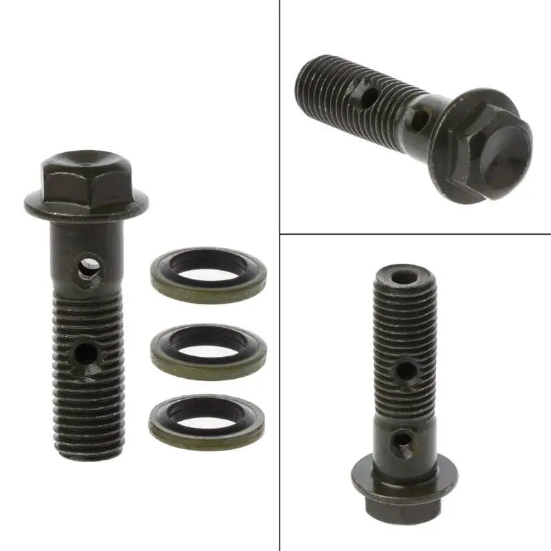 Corrosion resistance rust-proof Motorcycle Brake Hollow Screw Double Banjo Bolt For Honda Yamaha Suzuki with M10 x 1.25