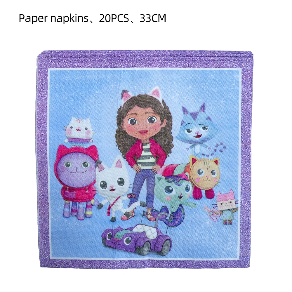 Gabby Dollhouse Verjaardagsfeestje Decoratie Cadeauzakjes Hangende Banner Tafelkleed Servies Voor Kinderen Gelukkige Verjaardag Feestartikelen