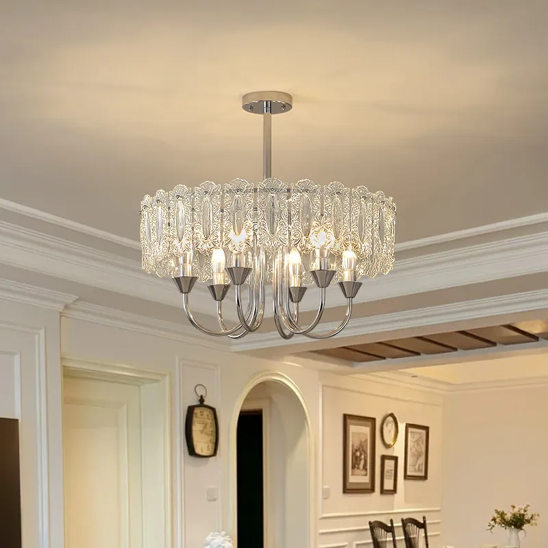 French retro bedroom pendant light, antique style European minimalist hall light luxury living room dining study dressing room