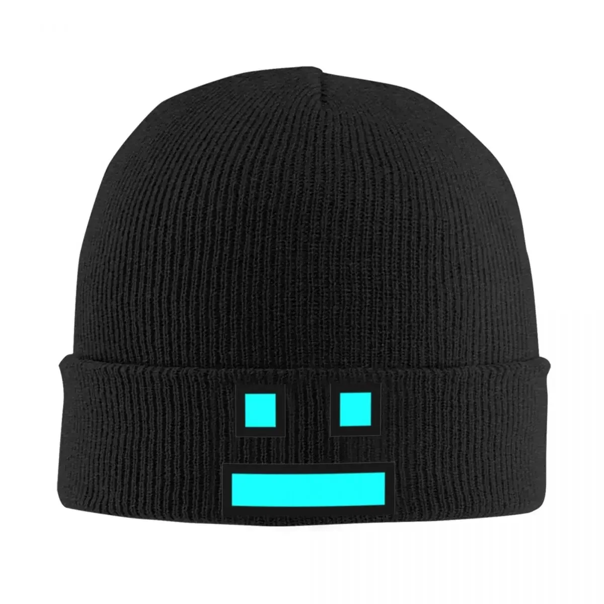 Geometry Dash Beanie Hats fun Bonnet Hats Men Women Unisex Casual Outdoor Knitting Hat Autumn Winter Design Elastic Caps