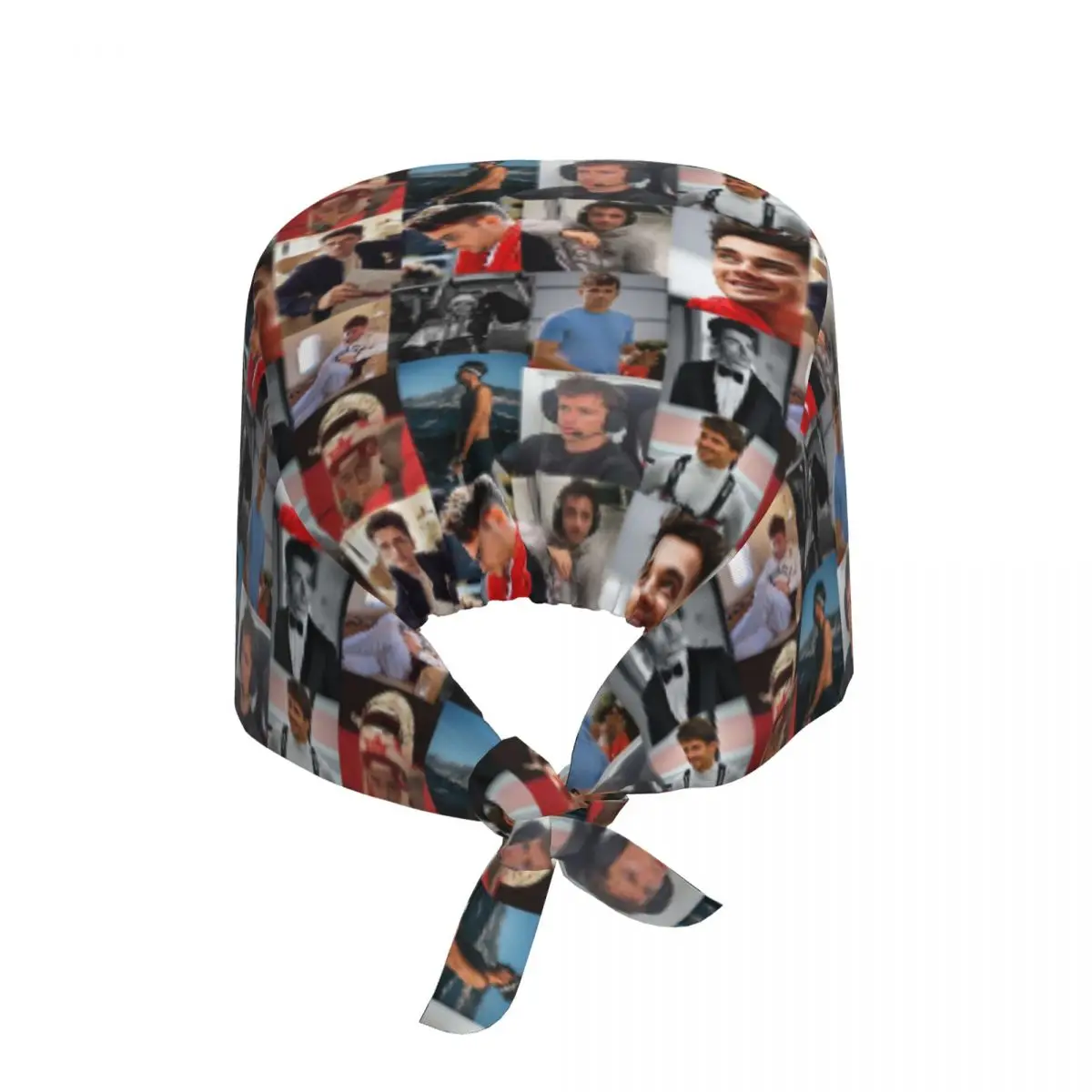 Charles Leclerc Picture Collage Scrub Hat Doctor Working Surgical Cap Men Women Adjustable Nursing Caps for Dentist
