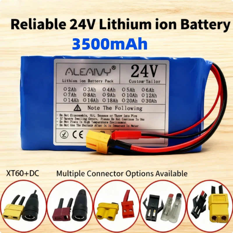 

High Power 24V 3500mAh Li-ion Battery Pack 7S1P for Lawn Mower Power Tools High Drain Devices with BMS Protection & Charger