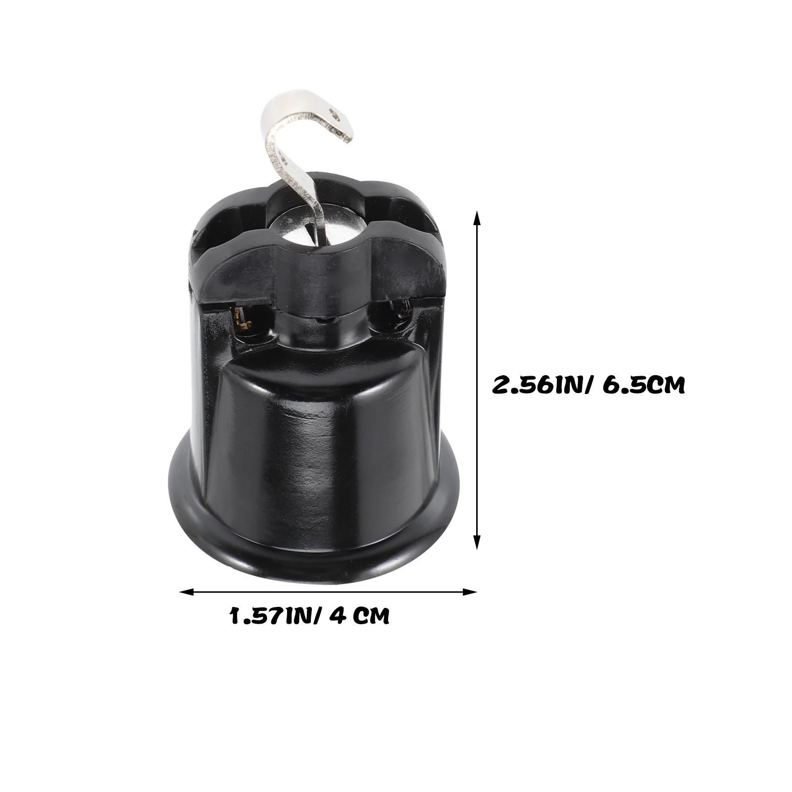 Lampu LED bohlam portabel soket, lampu portabel dengan kait lampu hitam untuk bagian Kamar Tidur ke colokan adaptor