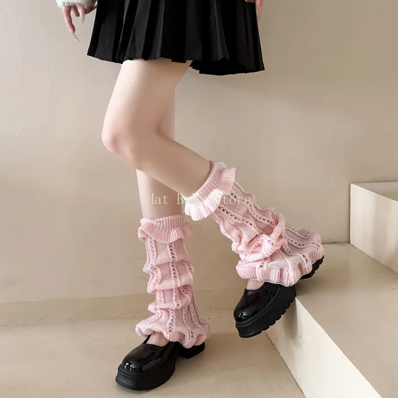 

Lotus Leaf Edge Lace Socks Cover Y2k Girl Stacking Socks JK Spring and Autumn Loose and Thin Sunscreen Stacking Socks Cover