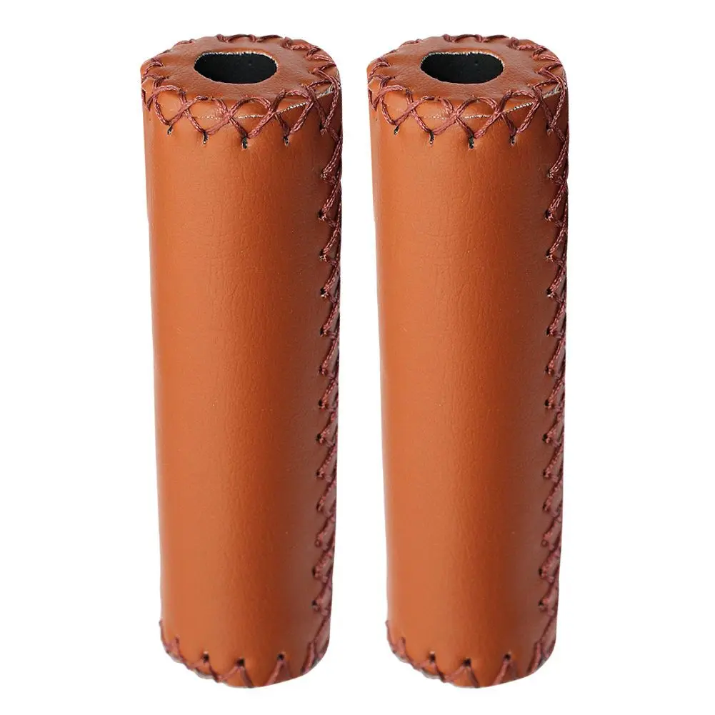 Bicycle Handlebar Cover Grips Mtb Leather Cuffs Anti Slip Grip Tricycle Scooter Handlebar For Kids Cycling Bicycle Accessories